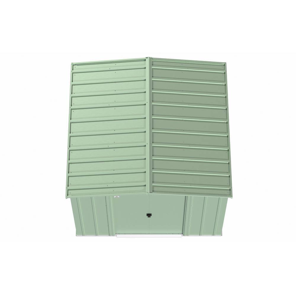 Sage Green 8' x 8' Steel Peak Roof Storage Shed Kit