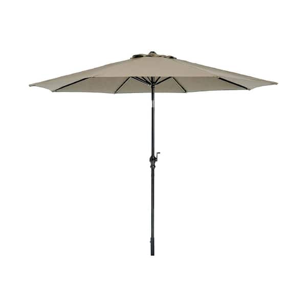 Unbranded 7.5 ft. Patio Market Umbrella, Crank Open/Close Function, Tilt Canopy in Khaki