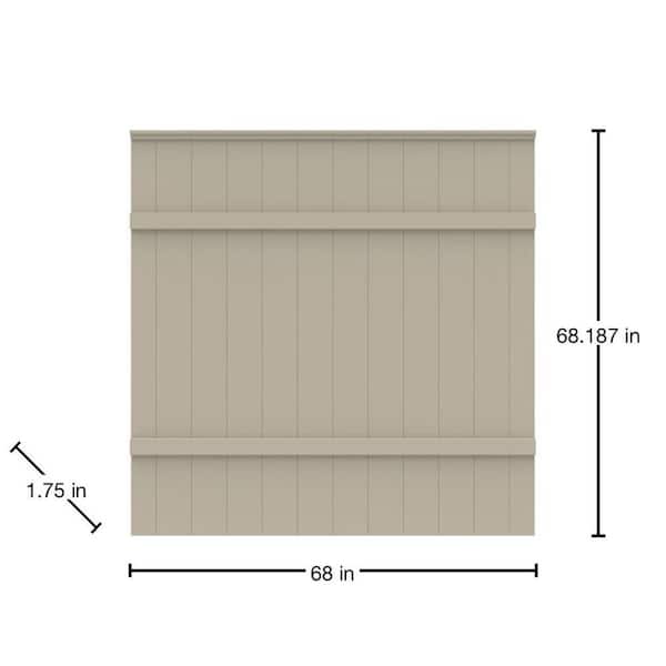 Barrette Outdoor Living Windham 5 in. x 5 in. x 104 in. Clay Vinyl Fence Post with hardware
