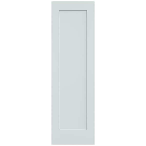 JELD-WEN 24 in. x 80 in. Madison Light Gray Painted Smooth Solid Core Molded Composite MDF Interior Door Slab
