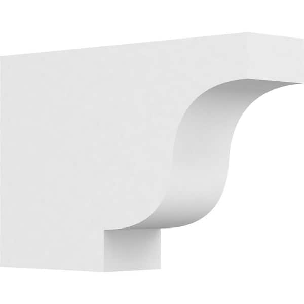 Ekena Millwork 3 in. x 8 in. x 12 in. Standard Newport Architectural Grade PVC Rafter Tail Brace