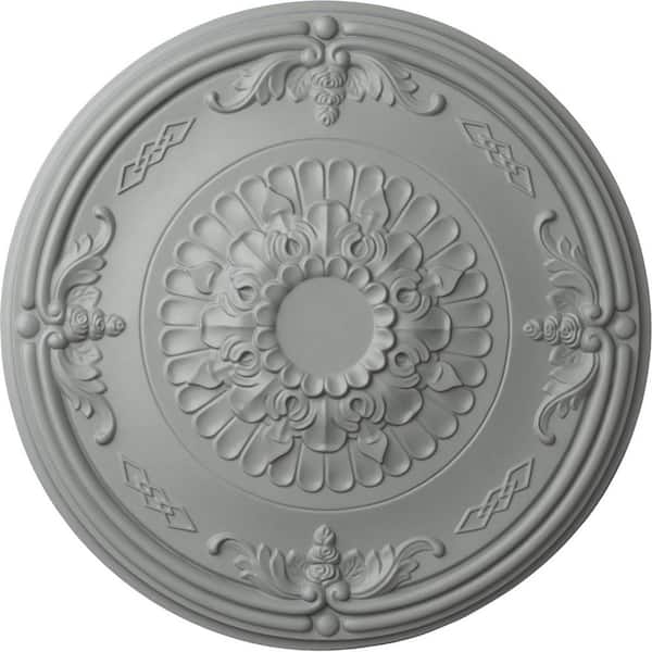 Ekena Millwork 26-1/4" x 3-1/4" Athens Urethane Ceiling Medallion (Fits Canopies up to 3-5/8"), Primed White