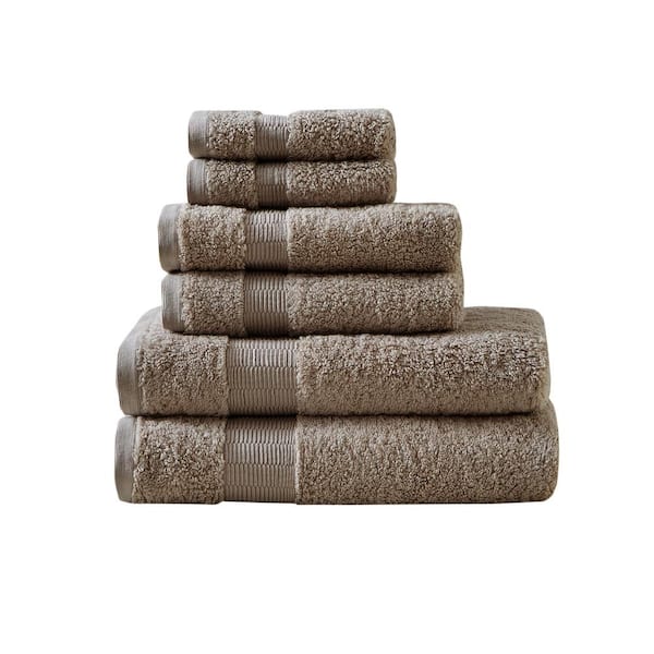 Purely Indulgent 100% Egyptian Cotton Towel Set 4-Piece Towel Set Includes:2 Hand Towels (16 W x 30 L), 2 Wash Cloths (13 W x 13 L) (Gunmetal