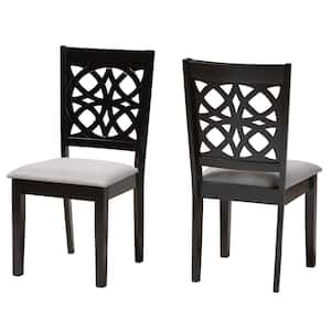 Abigail Grey and Dark Brown Dining Chair (Set of 2)