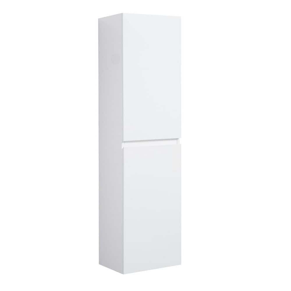 16 in. W x 12 in. D x 59 in. H Bathroom Storage Wall Cabinet in White price history on PriceWatchPro