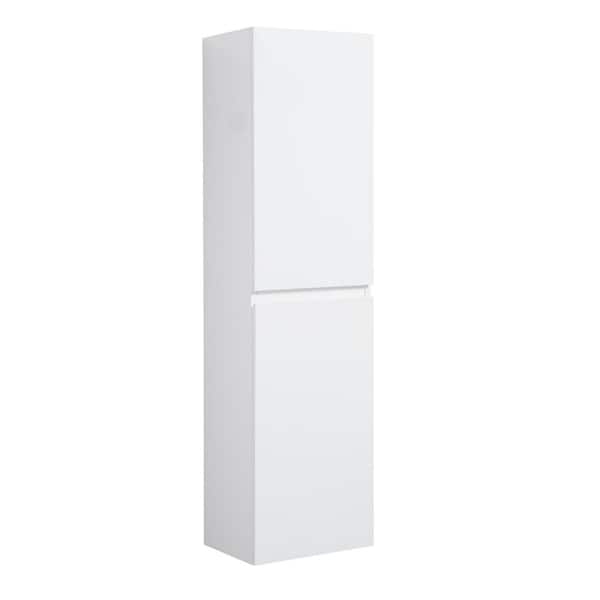 16 in. W x 12 in. D x 59 in. H Bathroom Storage Wall Cabinet in White