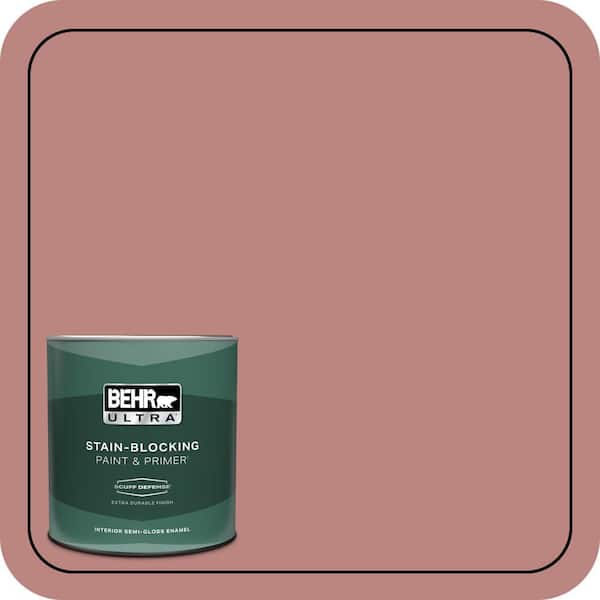 BEHR ULTRA 1 qt. #S150-4 Red Clover Extra Durable Semi-Gloss Enamel Interior Paint & Primer
