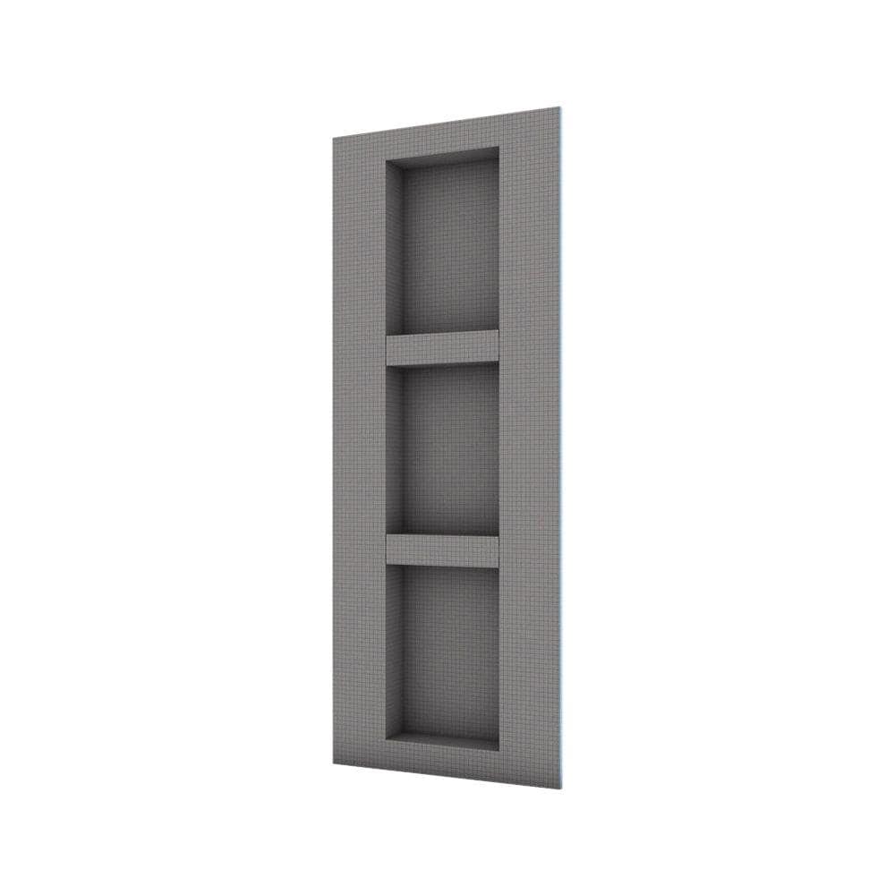 Gray Foam Waterproof Shower Niche with Adjustable Shelf