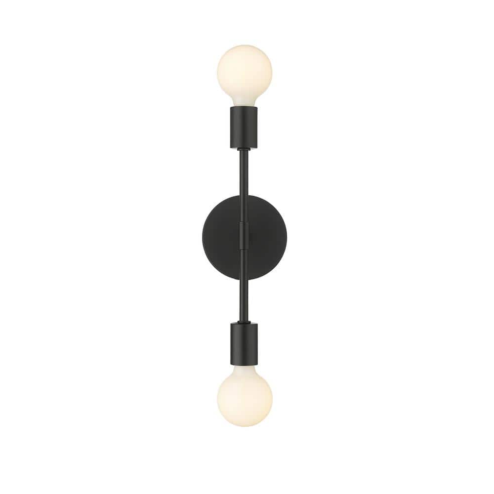 Modernist Matte Black Adjustable Outdoor Wall Sconce