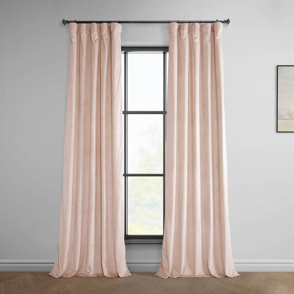 Exclusive Fabrics & Furnishings Light Pink Heritage Plush Velvet Rod