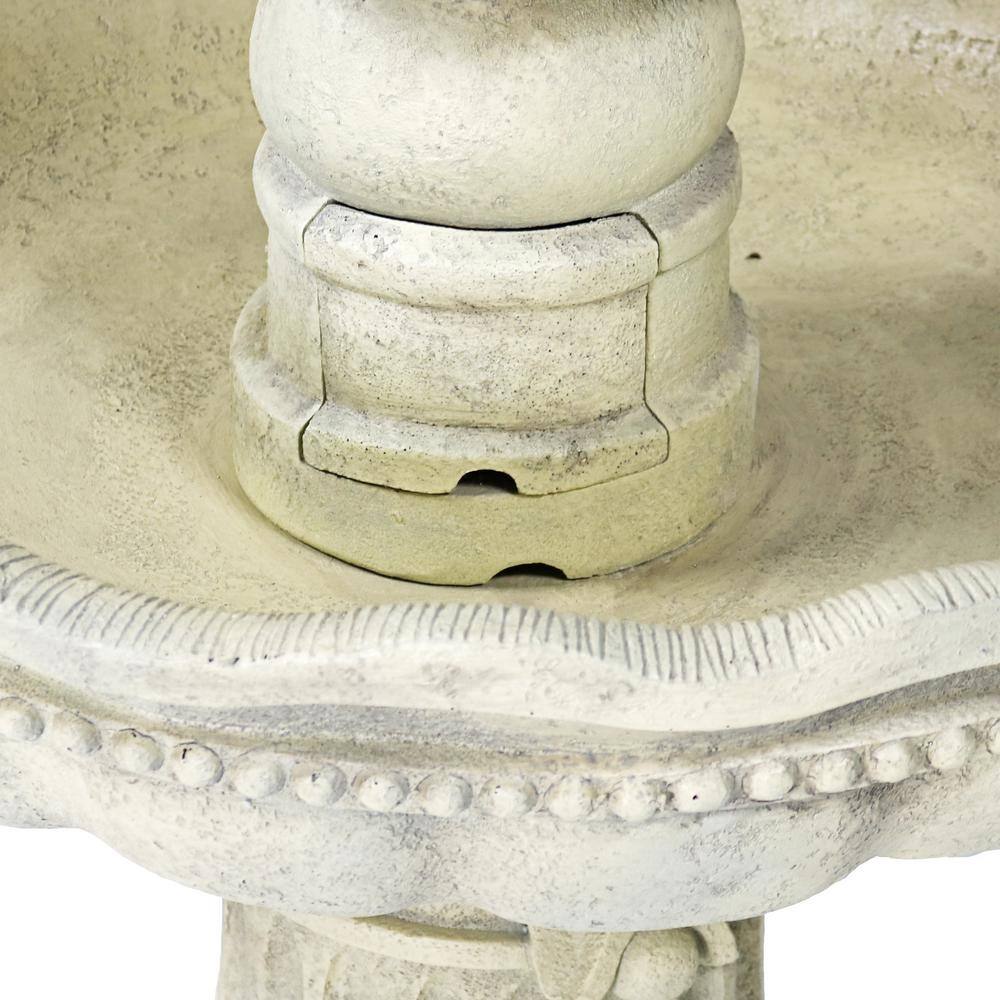 Elegant White Fiberglass 3-Tier Pineapple Outdoor Fountain