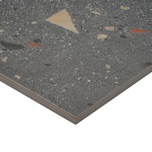 Bryant Charcoal Gray 23.4 in. x 47 in. Matte Porcelain Cement Look Floor and Wall Tile (15.49 sq. ft./Case)