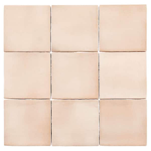 Fion Arezzo Beige 4 in. x 4 in. Mediterranean-Inspired Glossy Ceramic Wall Tile (5.38 sq. ft. / Case)