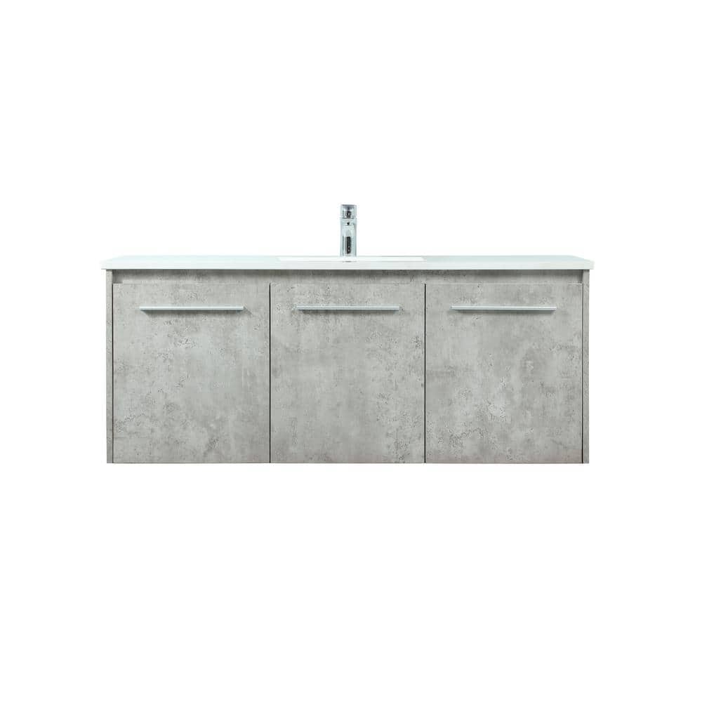 Simply Living 48 in. W x 18 in. D x 19.7 in. H Bath Vanity in Concrete Grey