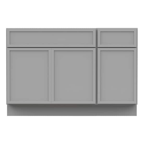 48 in. W x 21 in. D x 32.5 in. H Bath Vanity Cabinet without Top in Gray