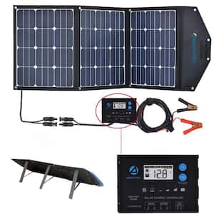 120-Watt Foldable Suitcase OffGrid Solar Panel Kit with ProteusX 20-Amp Waterproof LCD Charge Controller