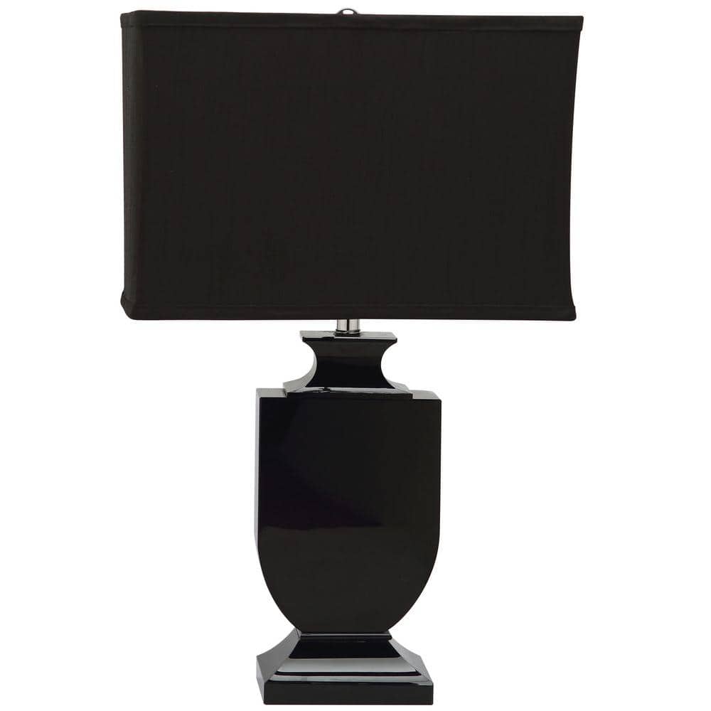 Black Crystal Urn Table Lamp, White Table Lamp With Black Shade