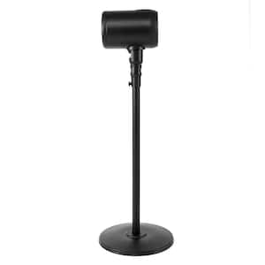 7 in. Metal Drum Jet Fan, Indoor and Outdoor Pedestal Fan, 6-Speed Rotatable Fan, with Remote Control, Black