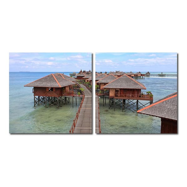 Baxton Studio Idyllic Resort Unframed Photography Wall Art 19.68 in. x 19.68 in