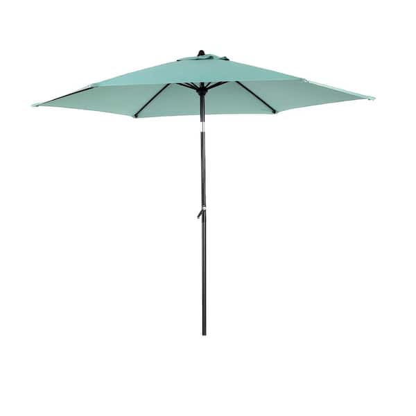 9 ft. Steel Market Tilt Patio Umbrella in Light Green