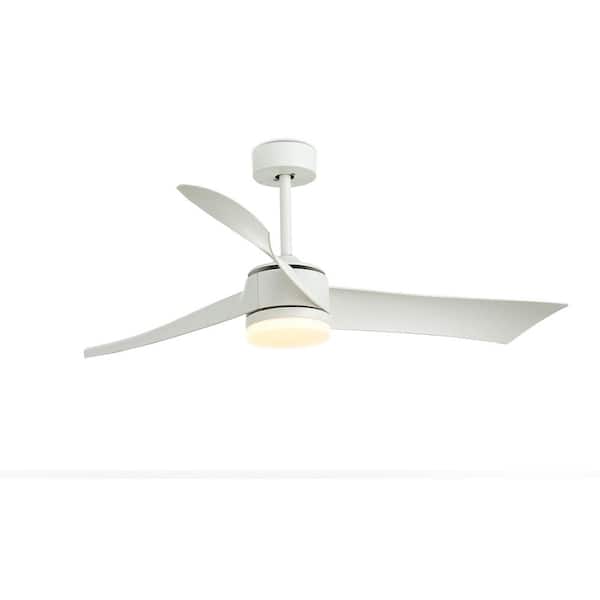 BOEKA ARCTURUS Sunine 52 in. Integrated LED Indoor DC Motor White Ceiling Fan with Light Kit and 6-speeds Remote Control