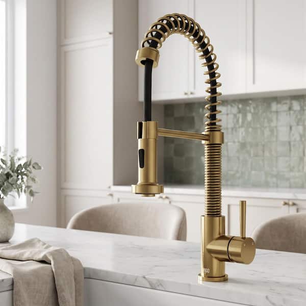 VIGO Edison Single Handle Pull-Down Sprayer Kitchen Faucet in