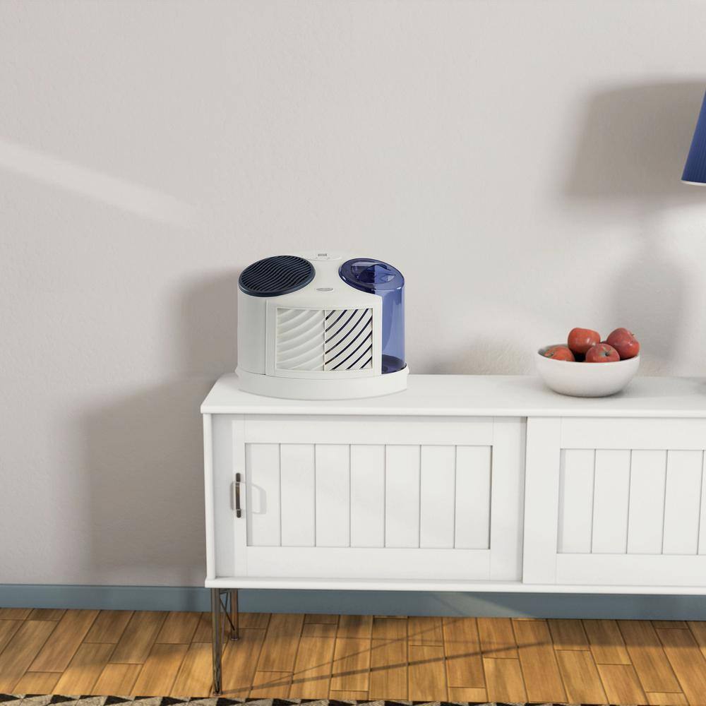 White Digital Evaporative Tabletop Humidifier with Humidistat