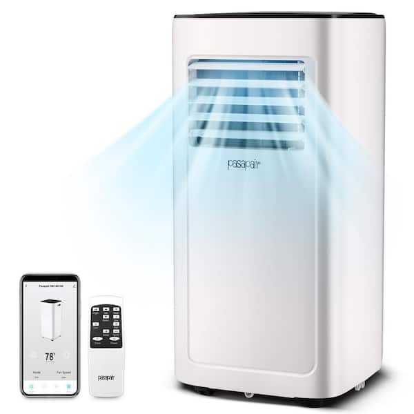8,000 BTU (DOE) Portable Air Conditioner Cools 400 sq. ft. with Dehumidifier with WiFi and Remote in White