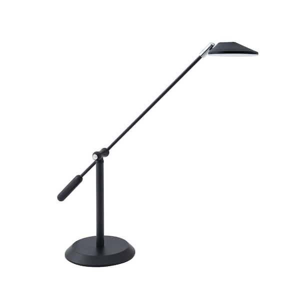 Kendal Lighting SIRINO 26 in. Black and Chrome Dimmable Task and Reading Lamp