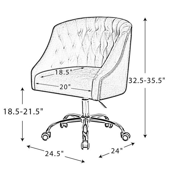 desk chair size