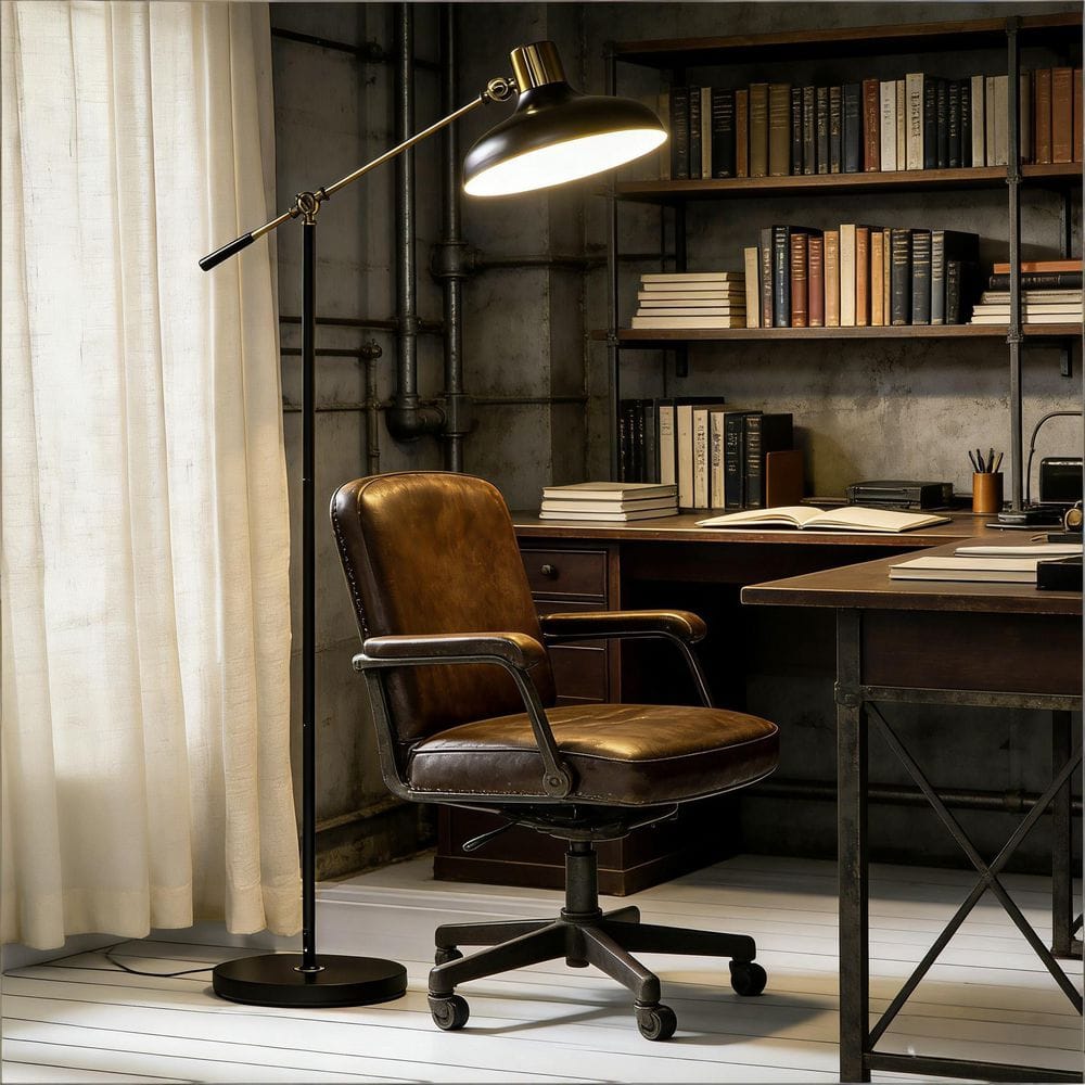 65.00 in. Black Gold Metal Adjustable Standard Floor Lamps price history on PriceWatchPro