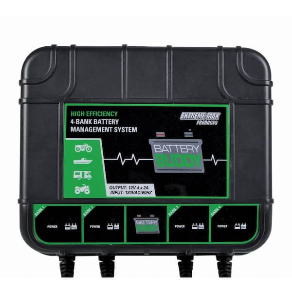 Extreme Max Battery Buddy 4-Bank Battery Charger/Maintainer