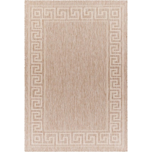 Livabliss Alanis Brown 5 ft. x 7 ft. Traditional Indoor/Outdoor Area Rug