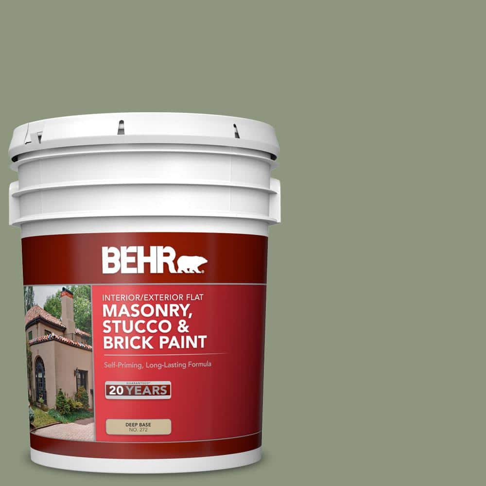 5 gal. #ECC-63-1 Autumn Sage Flat Interior/Exterior Masonry, Stucco and Bri