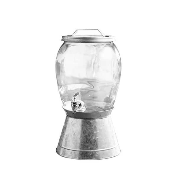 Style Setter 2 Gal. Jaxon Beverage Dispenser with Galvanized Base and Lid