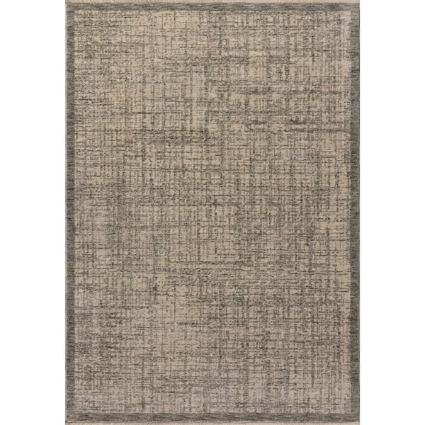 Winston Denim / Bone 6 ft. 7 in x 9 ft. 10 in. Traditional Area Rug