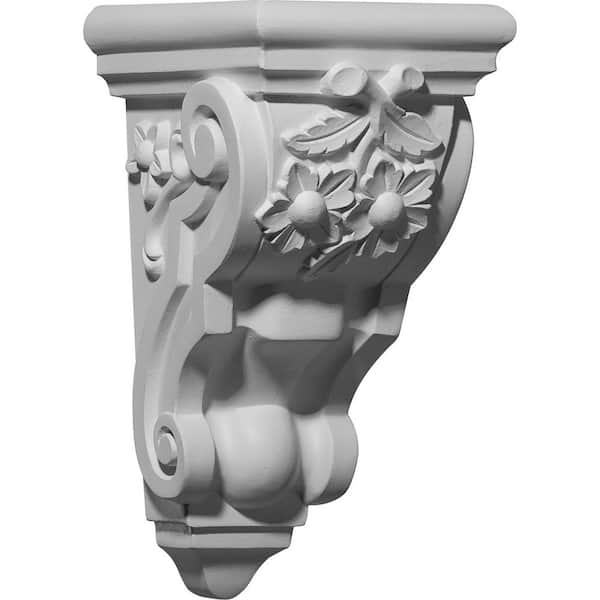 Ekena Millwork 4-7/8 in. x 5-5/8 in. x 9-5/8 in. Polyurethane Kirke Corbel