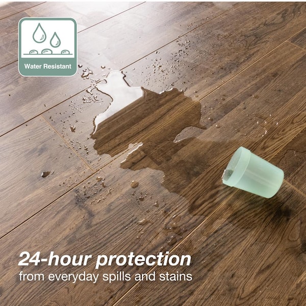 TrafficMaster Glover Grove Reclaimed Oak 8 mm T x 8 in. W Water Resistant Laminate Wood Flooring 21.26 sq. ft. Case 360831 2K736 The Home Depot