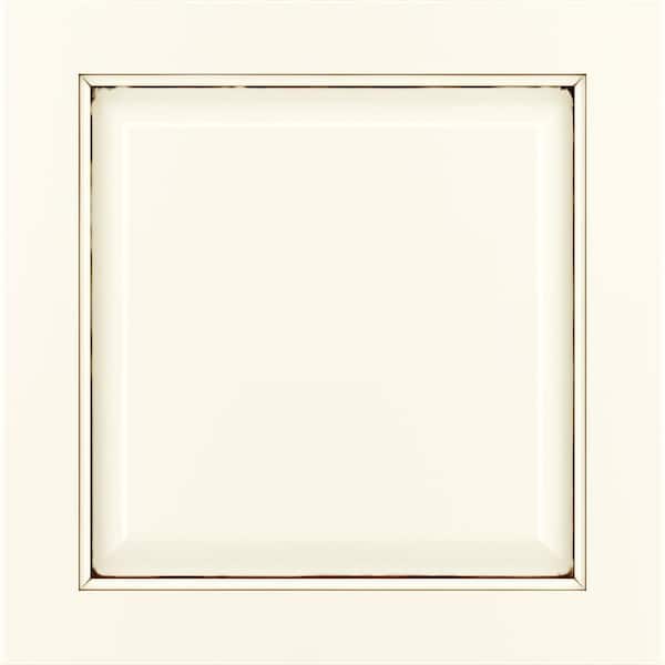 American Woodmark Westerly 11 9/16-in. W x 3/4-in. D x 11 1/2-in. H in Painted Biscotti Glaze Cabinet Door Sample