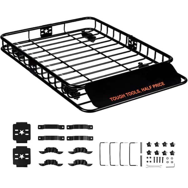 VEVOR Roof Rack Cargo Basket 200 LBS. Capacity 46 in. x36 in. x4.5 in. Rooftop Cargo Carrier for SUV Cars Pickup Off-Road