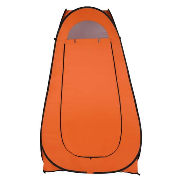 cenadinz 1-Person to 2-Person Portable Pop Up Toilet Shower Tent Changing Room Dressing Tent Camping Shelter Orange
