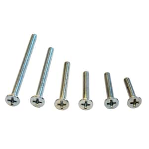 6-32 Slotted Flat Head 2/3, 7/3, 1, 1-1/4, 1-5/8 and 2 in. Electricians Screw Kit (120-Pack)