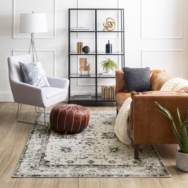 Stinson Light Grey 6 ft. x 9 ft. Area Rug