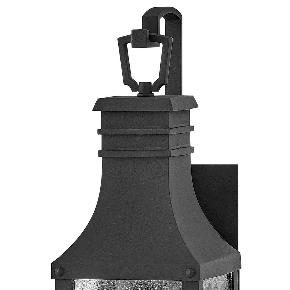 Beacon Hill Museum Black Seedy Glass Outdoor Wall Light