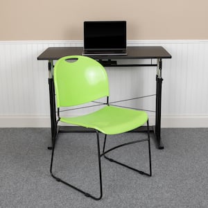 Plastic Stackable Side Chair in Green