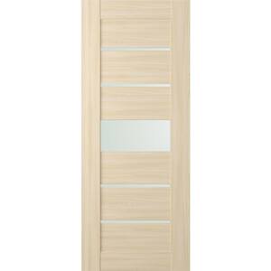 Vona 07-06 30 in. x 80 in. No Bore 5-Lite Frosted Glass Loire Ash Composite Wood Interior Door Slab