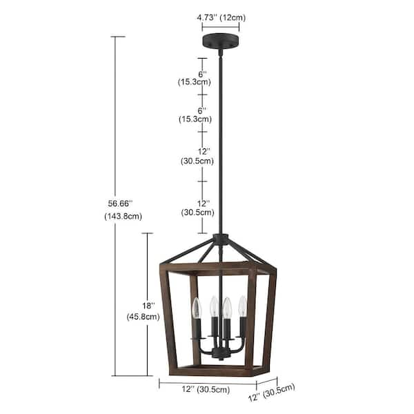 Portroe Indoor Hanging Pendant Lantern, 4-6 Light