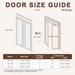 30 in. x 80 in. 3-Lite Frosted Glass Solid Core White Finished (Pivot French) Bi-fold Door with Pivot Hardware