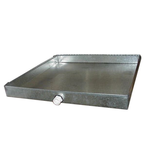 Master Flow 24 in. x 36 in. Drain Pan with PVC Connector - 26 Gauge