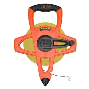 Lufkin 200 ft./60M SAE/Metric Fiberglass Long Tape Measure with 1/8 in. Fractional and mm/cm Metric Scale